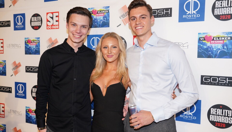 'Ex on the Beach'-Kristian, Linemaria og René. (Foto: Janus Nielsen)