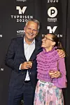 Camilla Ottesen og Jakob Kjeldbjerg til TV-Prisen 2020 (Foto Anthon Unger)