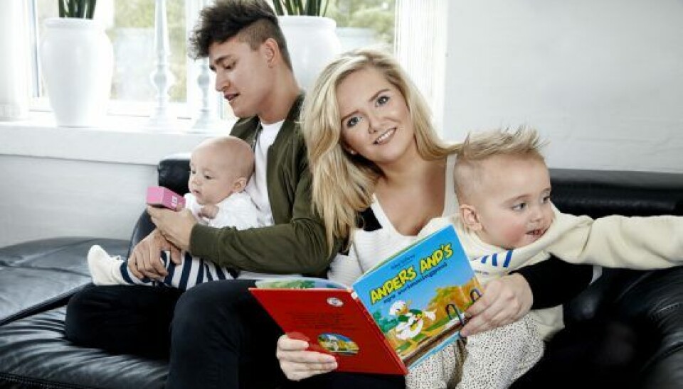Elliot, Mikkel, Martinna og Milan venter nu på lillebror Luca, der bliver den nyeste tilføjelse til drengeflokken (Foto: Discovery Networks Danmark)