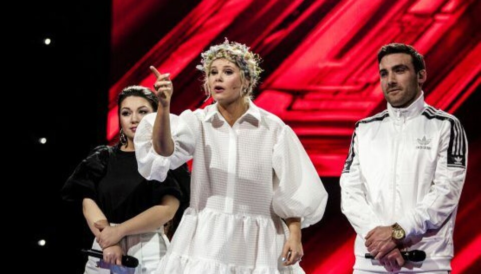 Der blev talt med store ord fra Sofie Linde, der ikke er bange for at sige Blachman imod. (Foto: Lasse Lagoni/TV 2)