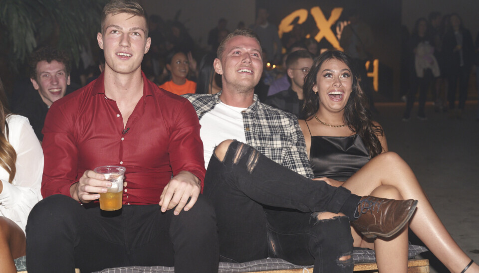 Nicklaes til forpremieren på 'Ex on the Beach' 4 i selskab med kæresten Amanda og Asbjørn, som løb med tredjepladsen i afstemningen 'Årets påskehunk 2020' (Foto: Janus Nielsen.)
