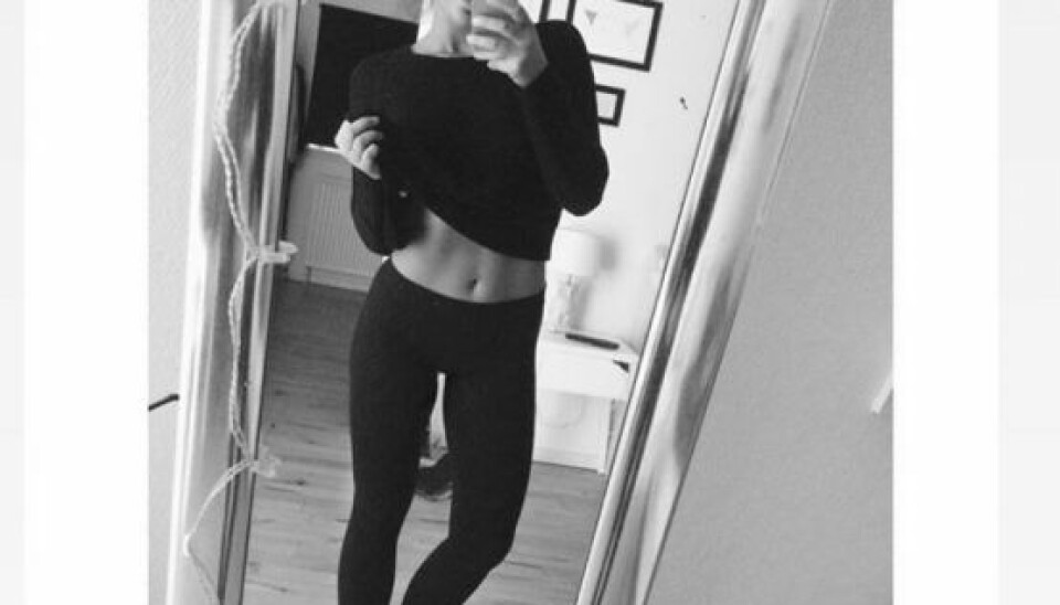 Anna i januar 2016, hvor hun dyrkede cardio i halvanden time hver dag. (Foto: Privat)