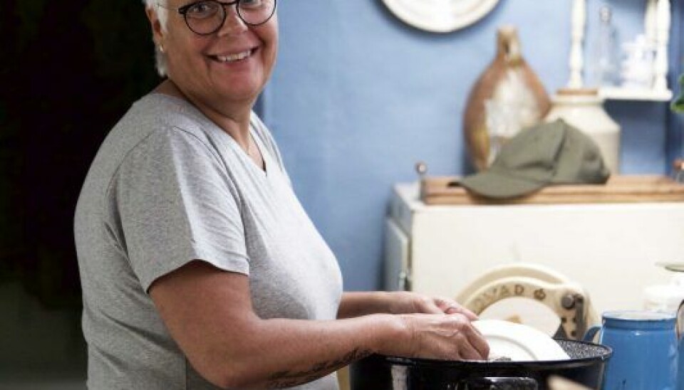 Liselotte i 'Hjem til Gården', 55 år, Vejle, har kæreste og to børn og tre børnebørn, ernæringsassistent. (Foto: Lotta Lemche/TV 2)