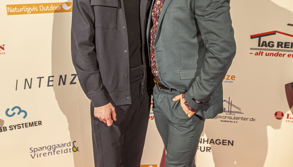 Årets Optimist 2019, Docken, 2020.
Gustav Salinas og ekskæresten Kenneth. (Foto: Michael Stub)