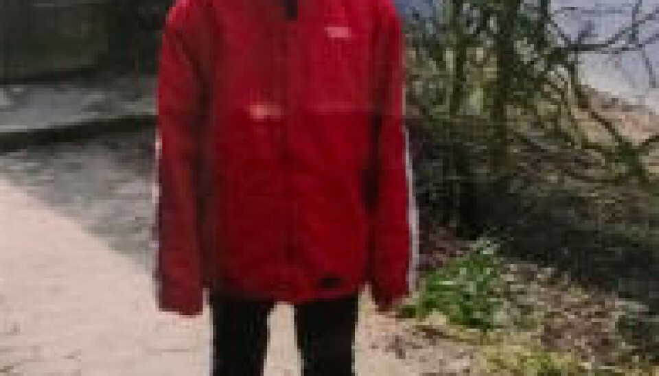 Asbjørn på vej ned i stalden (Foto: Privat)