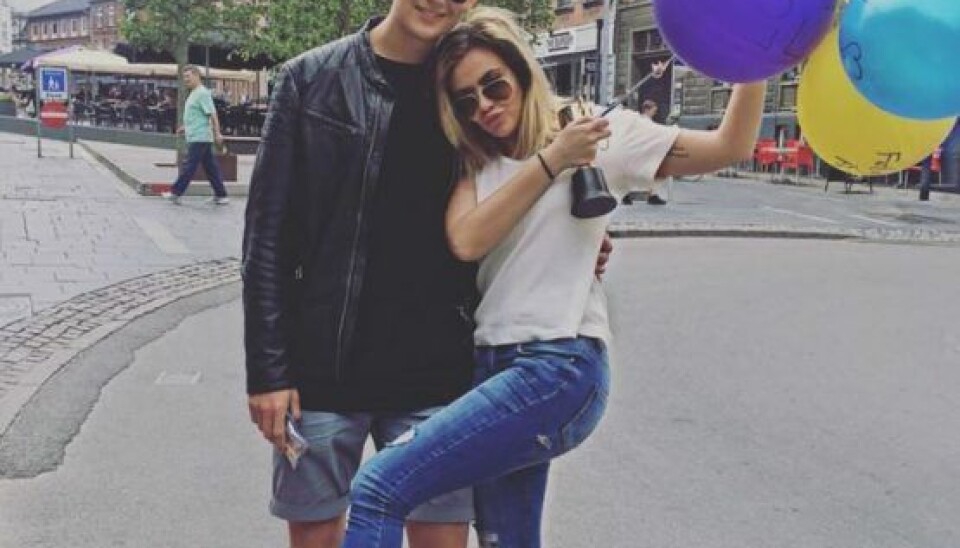 Fie og Gehad lufter ofte Fies hund Lucky sammen i Sydhavnen, hvor hun bor nu (Foto: Jan Körner)