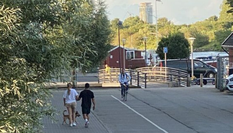 Parret fletter åbenlyst fingre, selv Gehad ifølge egne ord kun er hendes manager (Foto: Jan Körner)