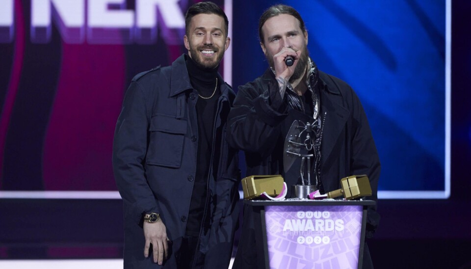 Nik & Jay vandt prisen som 'Årets Kunstner' til Zulu Awards 2020 (Foto: Janus Nielsen)