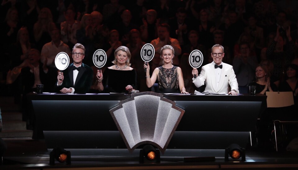 Danseparret Silas Holst og Jakob Fauerby scorede topkarakterer, da de dansede deres første finaledans i 'Vild med dans' - som de som bekendt efterfølgende vandt hele balladen i (Foto: Henrik R. Petersen)