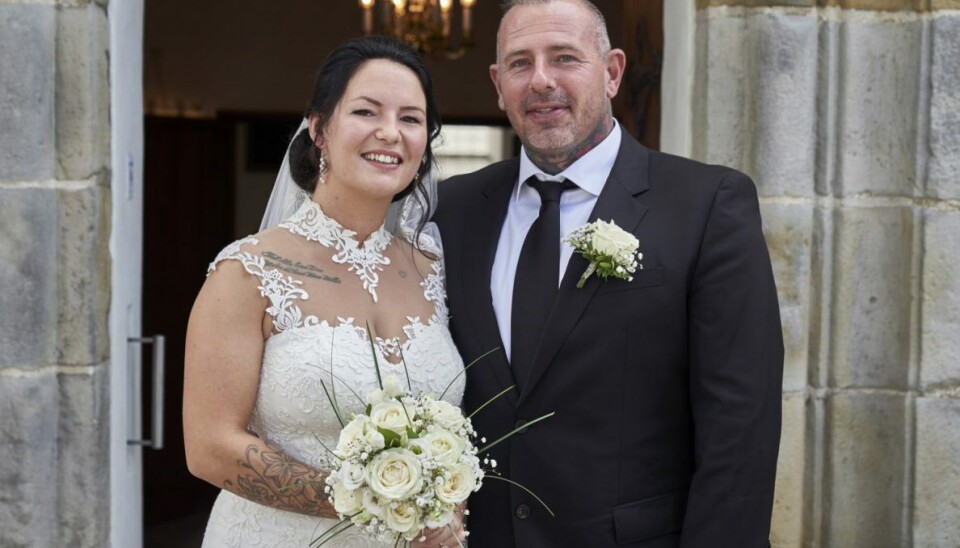 Sandra og Martin blev gift d. 11. august 2018 i Gladsaxe Kirke (Foto: Janus Nielsen)