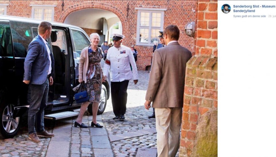 Sønderborg Slot viste på Facebook billeder fra de royale søstres visit (Foto: Museum Sønderjylland)