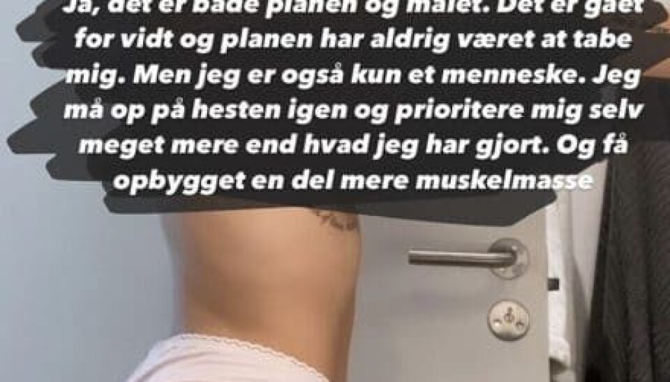 Nu er der lidt færre muskler på Anna, end hvad der plejer at være. (Foto: Privat)