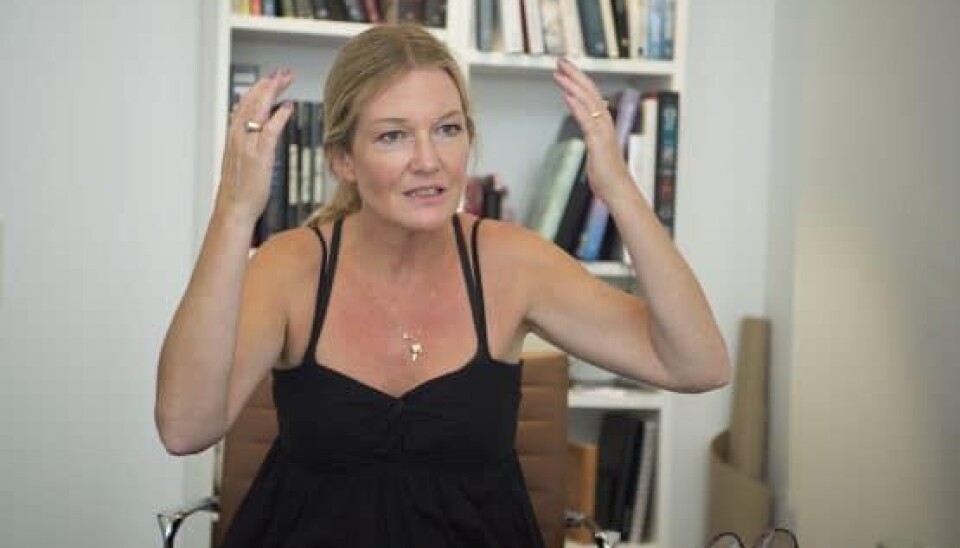 Interview med Anne-Grethe Bjarup Riis ved udgivelsen af hendes fjerde bog 'I Guds rige' (Foto: Peter Hauerbach)