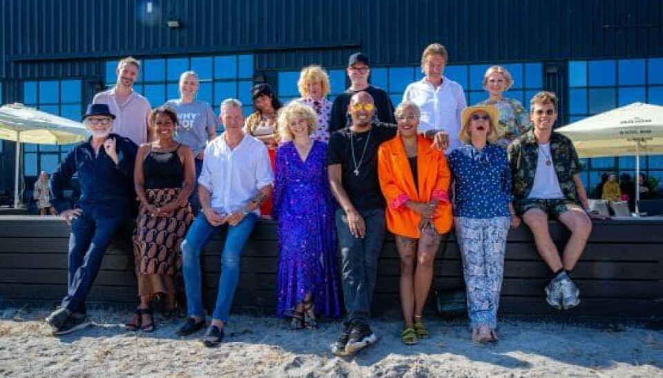 10 års jubilæum på 'Toppen af poppen', Rasmus Walter, Søs Fenger, Kwamie Liv, Annika Aakjær, Lau Højen, Lars Lilholt, Stine Bramsen, Lars H.U.G., Ida Corr, Anders Blichfeldt, Dorthe Gerlach, Wafande, Barbara Moleko, Anne Dorte Michelsen og Mads Langer. (Foto: Michael Stub)