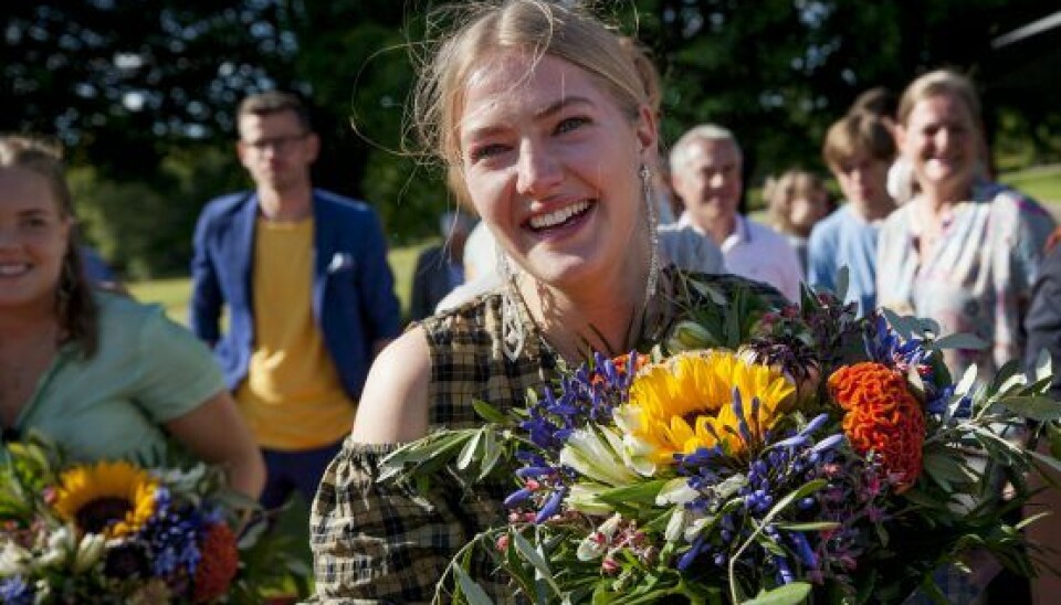 Frederikke Legaard efter finalen i 'Den store bagedyst' 2019. (Foto: DR)