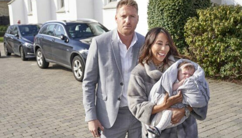 Rasmus og Jackies datter Chloé Valentina blev døbt i Rungsted Kirke d. 7. marts i år (Foto: Janus Nielsen)