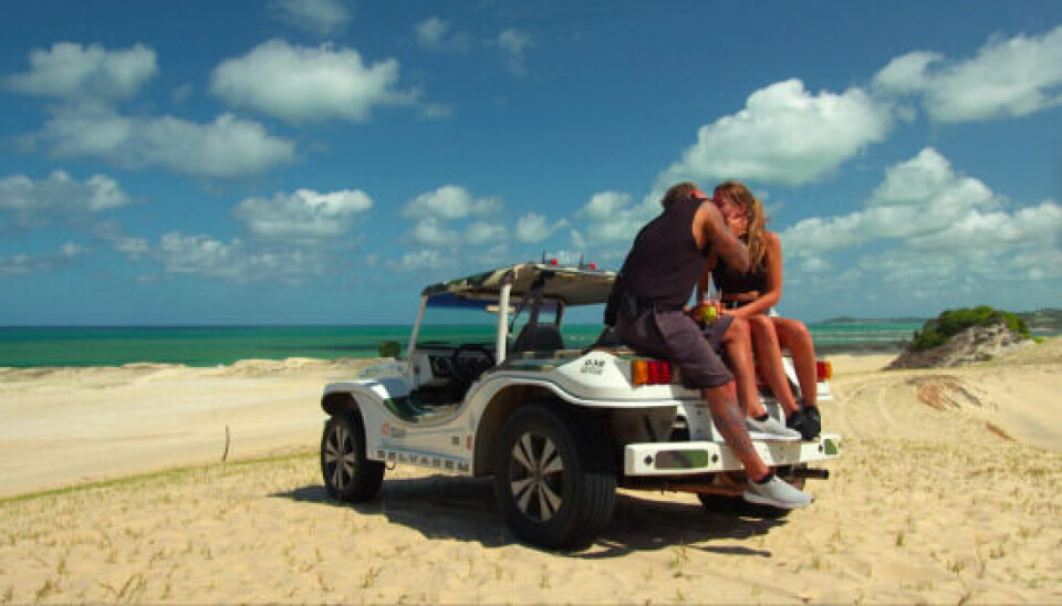 Billede 1 - Amanda og Nicklaes, da de blev rigtige kærester i 'Ex on the Beach' (Foto: Dplay)