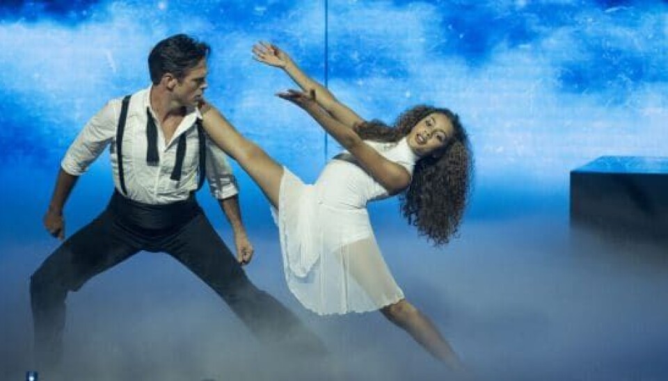 Olivia optrådte sammen med Silas Holst i finalen i 'Den vildeste danser'. (Foto: Per Arnesen.)