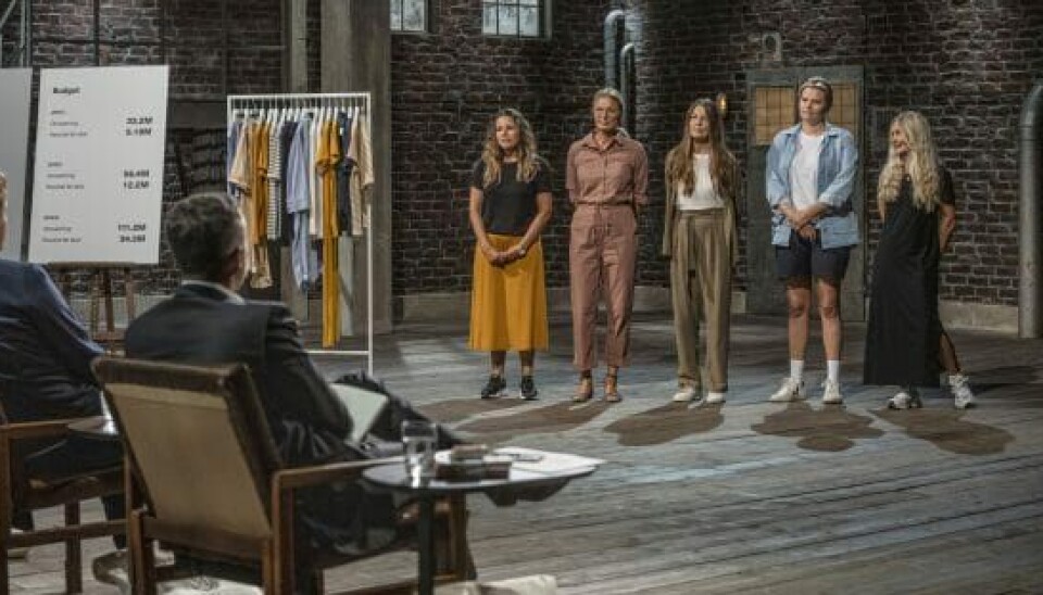 Camilla og hendes ansatte i 'Løvens hule' (Foto: Per Arnesen/DR)