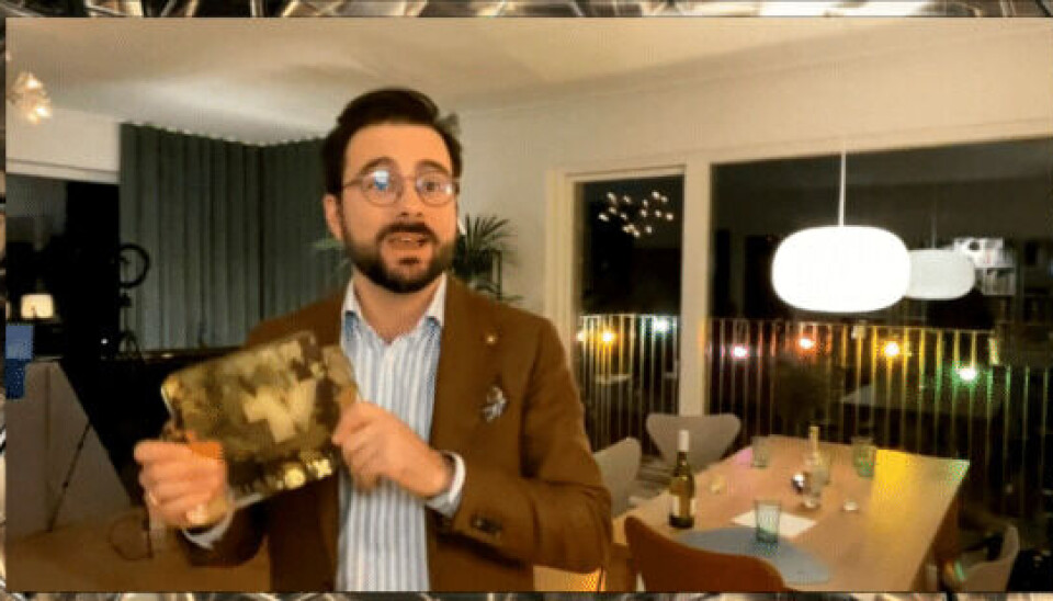 Philip Faber modtog tre priser ved TV PRISEN 2021. (Foto: TV PRISEN)