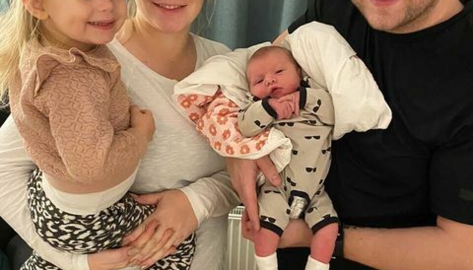 Familien Sobczyk består nu af Heidi, Josefine, Casper og lille Frederikke (Foto: Privat)