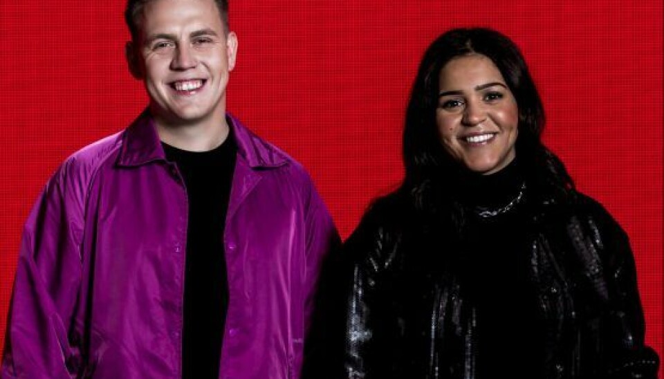 'X Factor'-dommer Martin Jensen og hans solist Hiba Chelade (Foto: Lasse Lagoni)