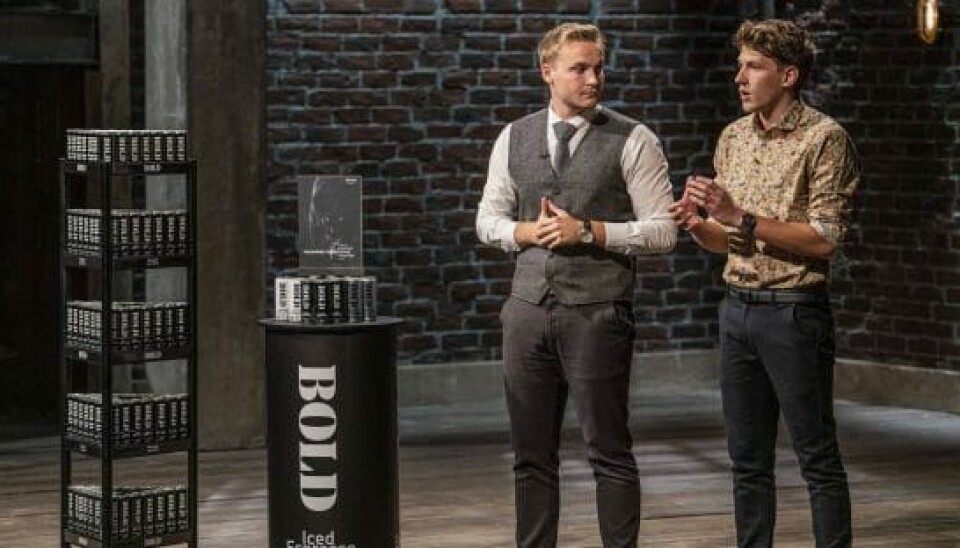 Således så det ud, da Lasse og Adrian sidste år var i 'Løvens hule' for første gang (Foto: Per Arnesen/DR)