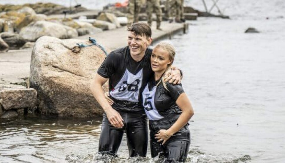 Tobias og Elvira i 'Stjerner i trøjen'. (Foto: Foto: Per Arnesen)