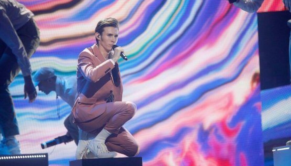 Kristian Kjærlund ved 'X Factor'-finalen (Foto: Niels Henrik Dam)