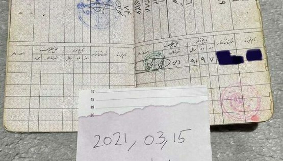 Ægtepagten mellem Milad og Haleh, som den står i hendes fødselsattest pr. 15. marts 2021 (Foto: Privat)