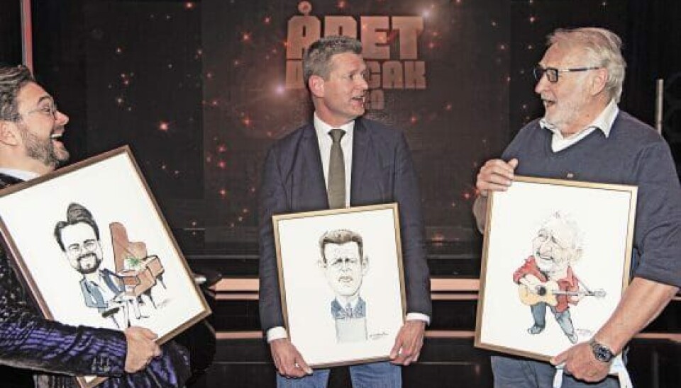Ved TV 2 Charlies 'Året der gak' i Operaen i december, gav Hausgaard Faber ren besked. Og det morede dirigenten (Foto: Peter Hauerbach)