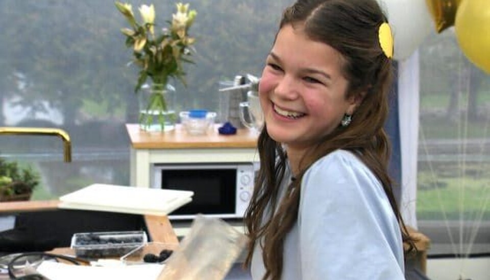 Det var en lykkelig og lettet Malou, der kunne kalde sig vinder af 'Den store juniorbagedyst' (Foto: DR)