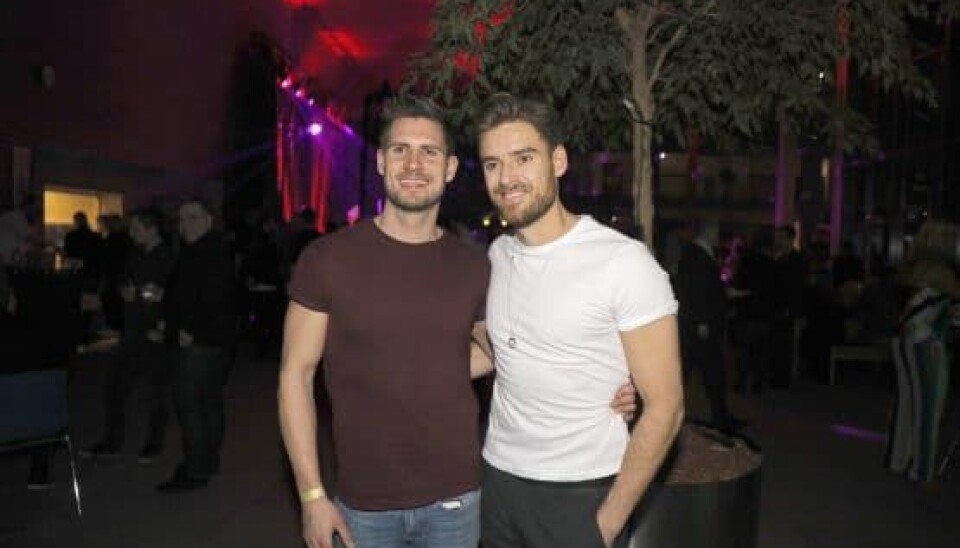 Dansk Melodi Grand Prix 2018, Gigantium i Ålborg. Jonas Løvik og Johannes Nymark (Foto: Niels Henrik Dam)