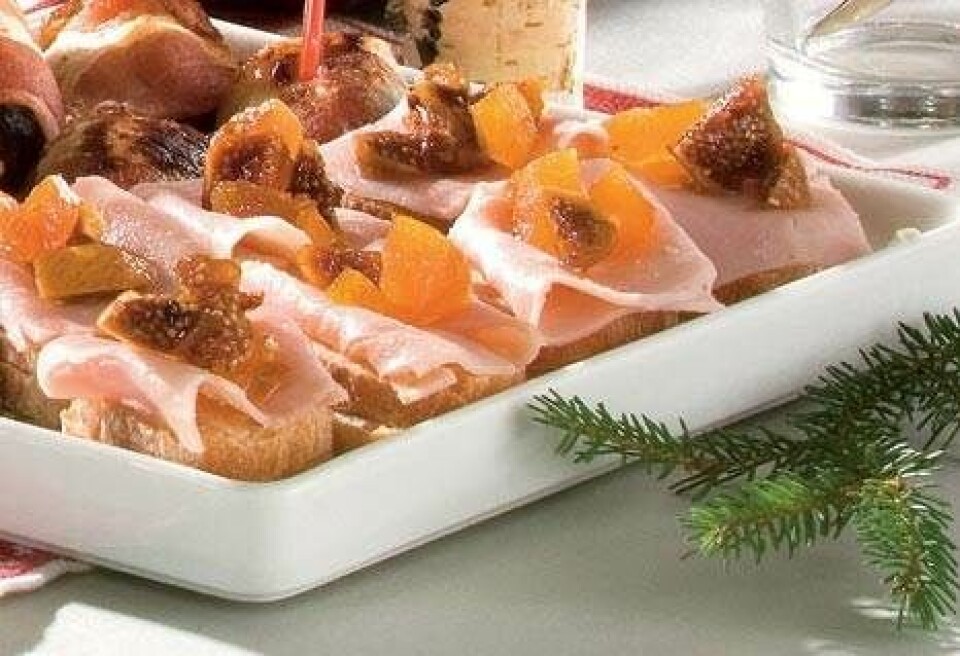 Crostini med skinke