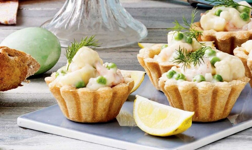tarteletter med rejer