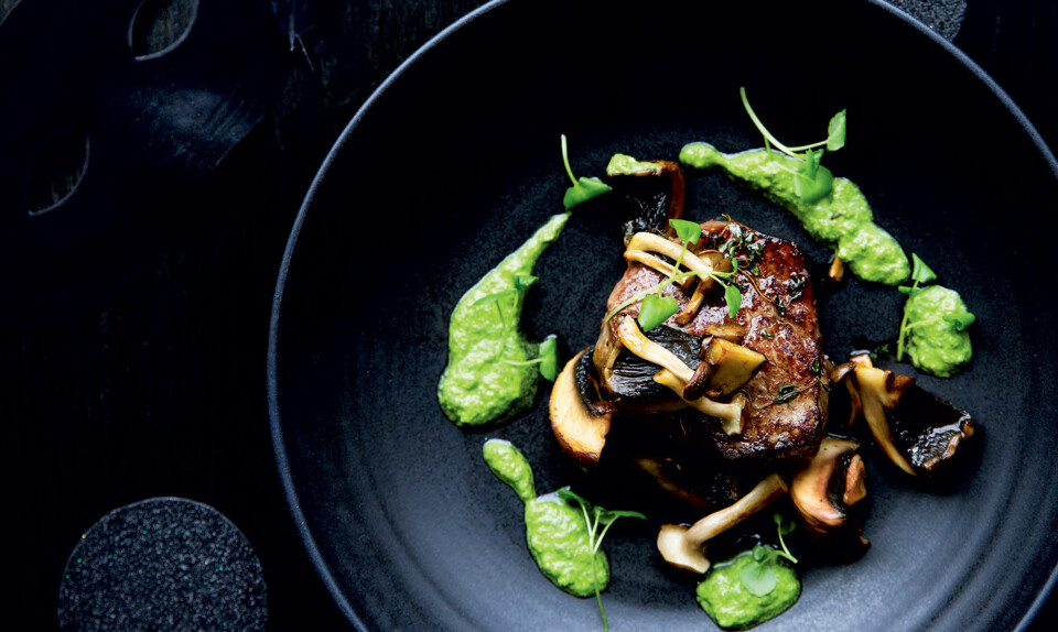 Tournedos med stegte svampe og brøndkarsecreme