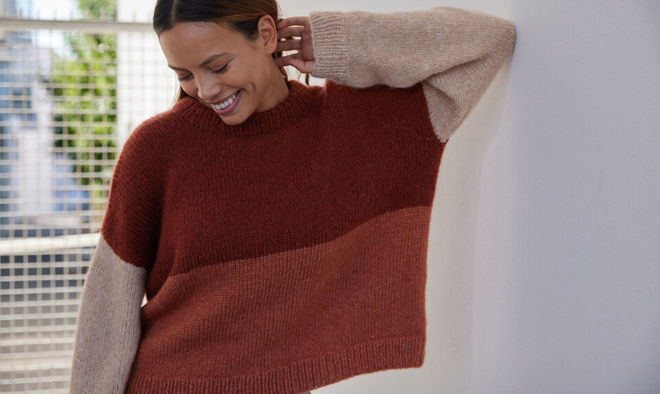 Oversize sweater i tre farver