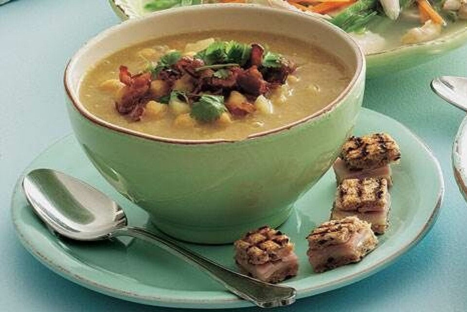 Karrysuppe med kikærter