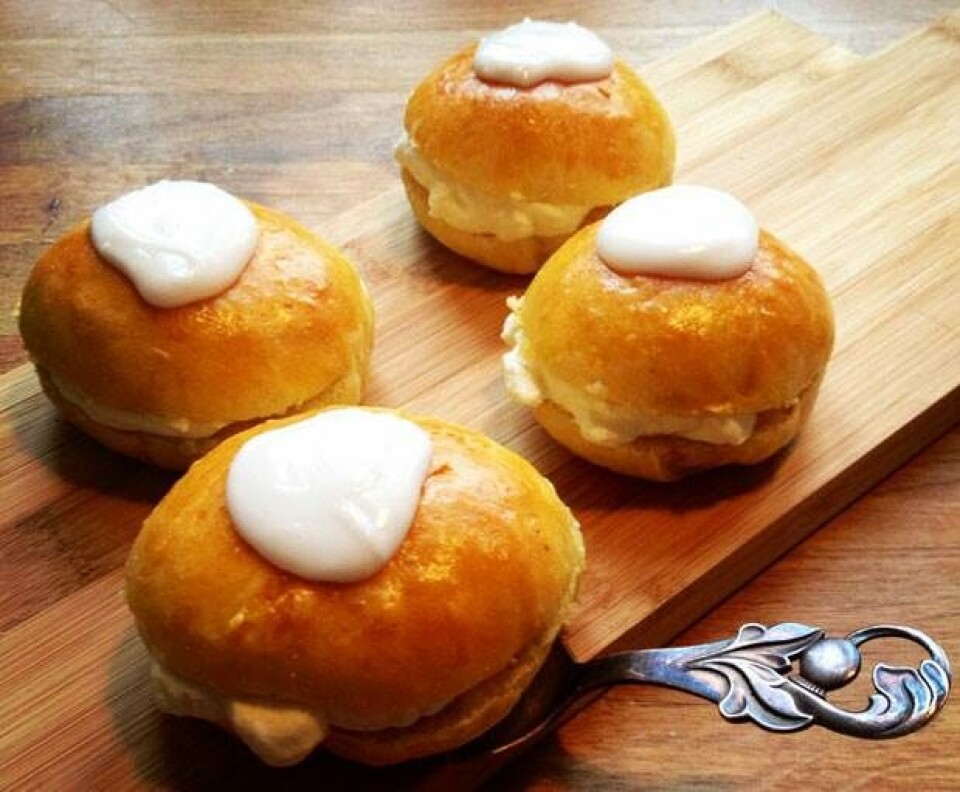 Fastelavnsboller med marcipan og lemoncurd fra Hjemmet