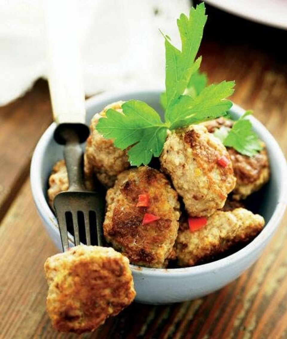 Små julede frikadeller
