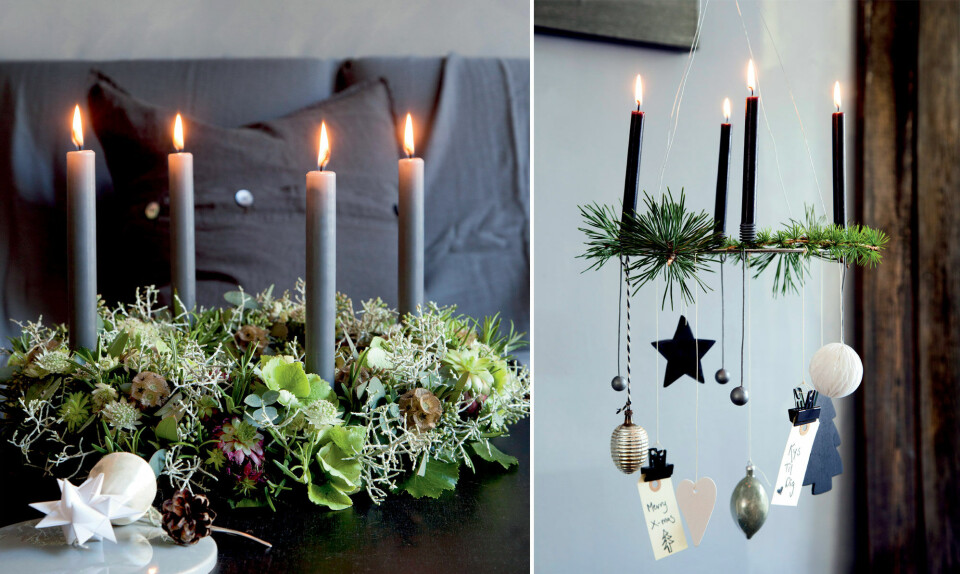 4 nemme adventskranse