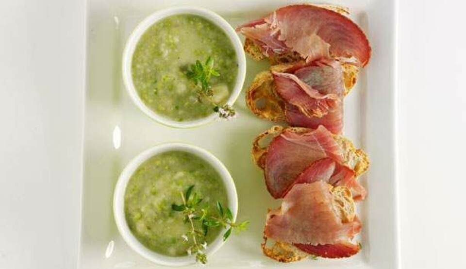 Opskrift på kartoffel-ærtesuppe