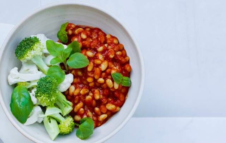 baked beans med brocolli