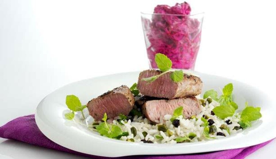 Opskrift på lam med rødbede-tzatziki