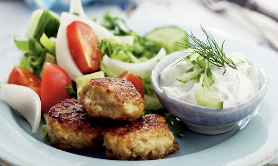 Græske frikadeller og tzatziki