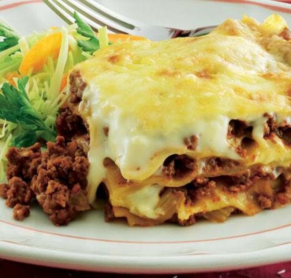 Lasagne og vintersalat