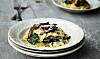 Tagliatelle med aubergine og salvie