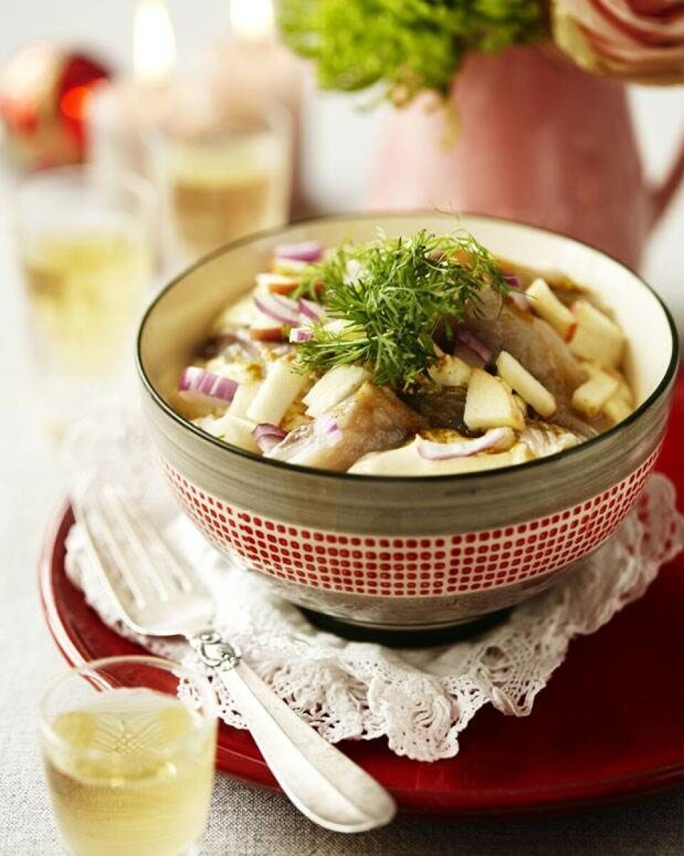 Kryddersild med kapers-dild-dressing