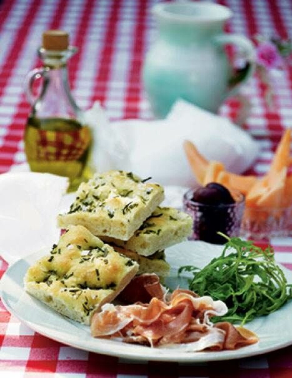 Parmaskinke på minifocaccia