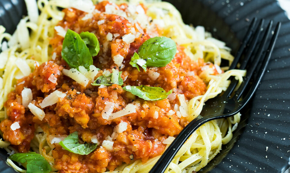 Vegetarisk spaghetti bolognese
